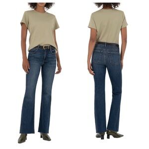 Kut from the Kloth Stella High Rise Flare Jean Pant 4 Dark Base Wash